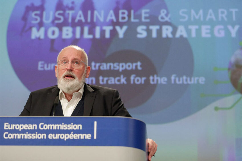 Frans Timmermans tijdens een toespraak bij de Europese Commissie. - Foto: ANP